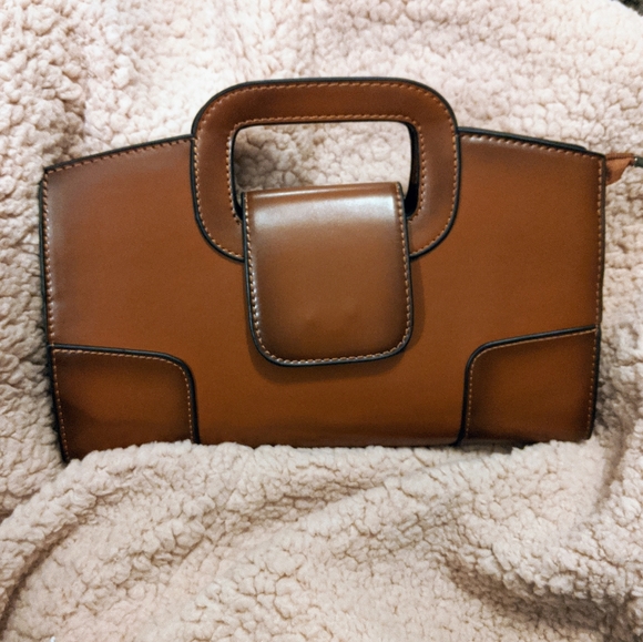 New Vegan Leather Clutch Crossbody Bag purse - Picture 2 of 8